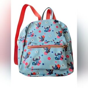Disney Stitch Kids Backpack - Light Blue and Red